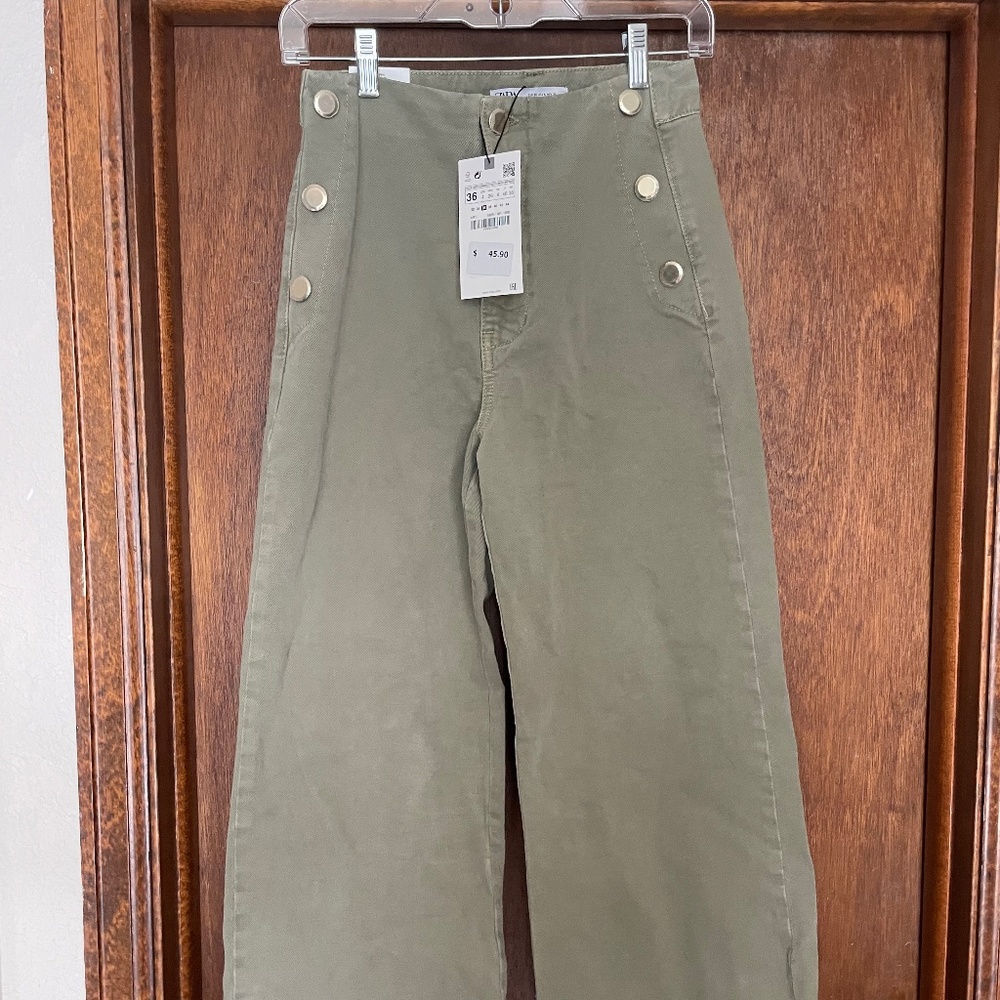 Zara wide leg cropped